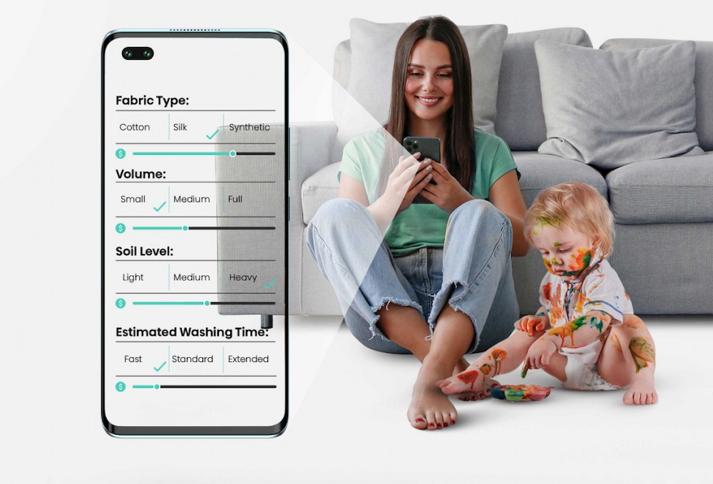 Tính năng kết nối Wifi trên Máy Giặt Hisense Inverter 12 Kg WF120M5