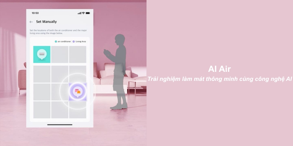 Công nghệ AI Air mang lại cảm giác mát lạnh dễ chịu
