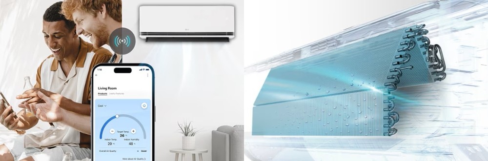 Công nghệ ThinQ Wifi thông minh, kết hợp tính năng tự làm sạch tiện lợi