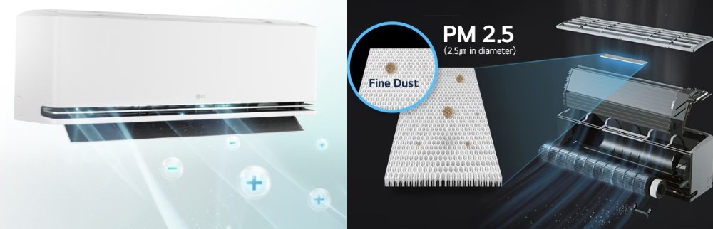 Hệ thống tạo ion và bộ lọc PM2.5 giúp không khí trong lành, sạch bụi mịn