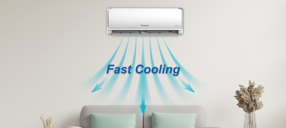 Máy Lạnh 1 Hp KG9ACI nhanh chóng đạt nhiệt độ cài đặt