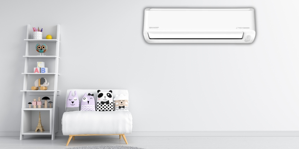 Máy Lạnh AH-X10DEW thiết kế nhỏ gọn, màu trắng tinh tế cho phòng ngủ