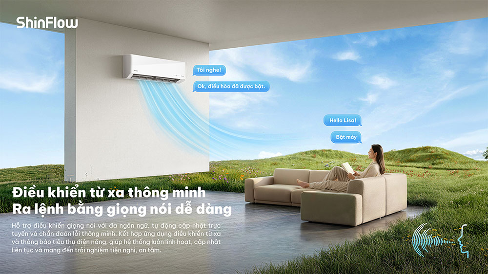 Máy Lạnh Inverter 1 Hp SW10IAA4DI-5VN hỗ trợ điều khiển bằng giọng nói thông minh