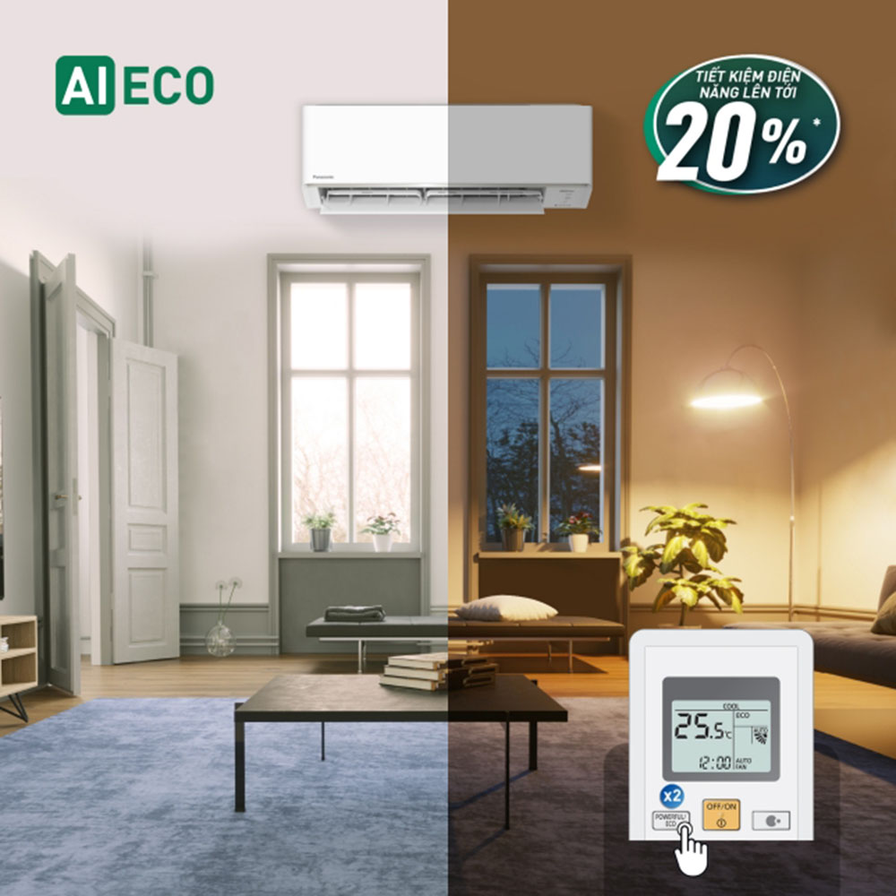 Máy Lạnh Inverter 2 Hp CU/CS-YZ18AKH-8 có chế độ AI ECO