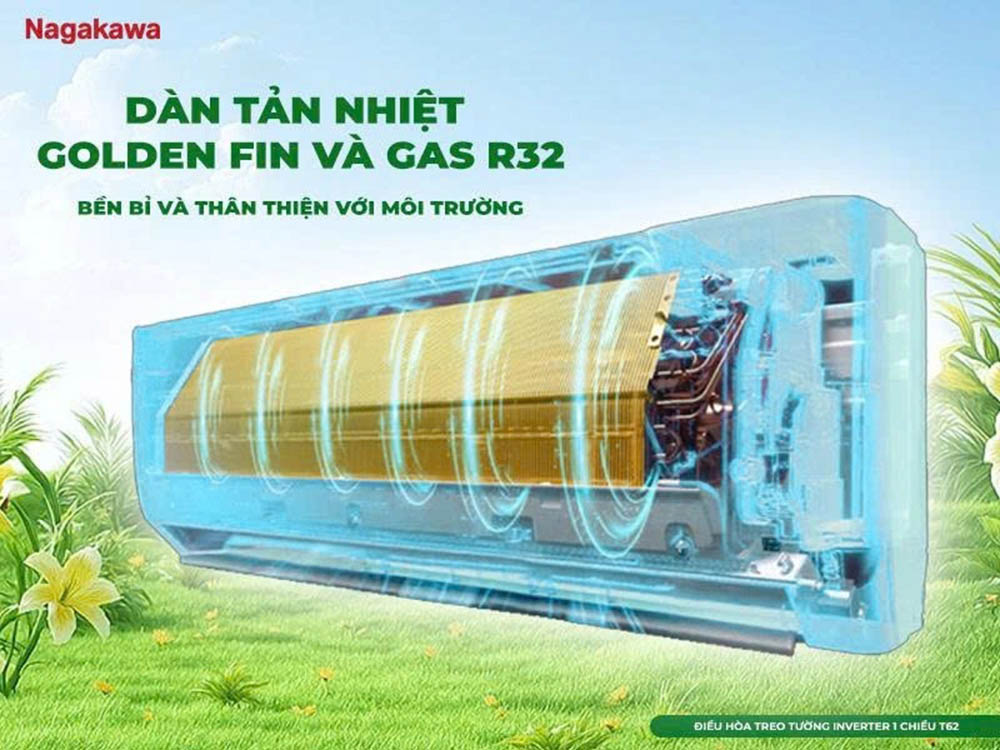 Máy Lạnh Nagakawa NIS-C09R2T62 giúp giảm tác động môi trường và làm lạnh hiệu quả hơn