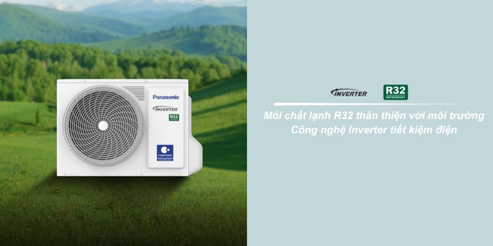 Máy Lạnh Tủ Đứng 3 Hp CU/CS-NZ24CF1H-8N sử dụng gas R32 và công nghệ Inverter