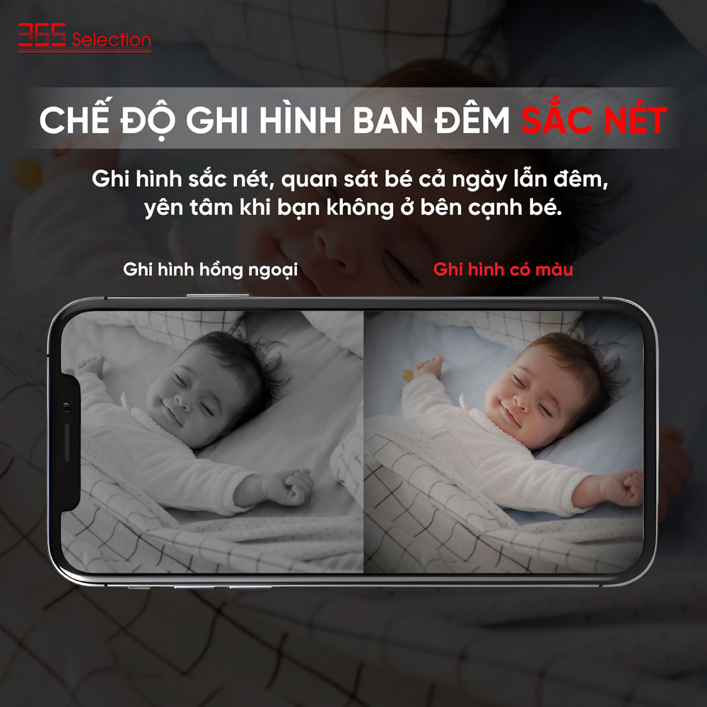 Camera 3MP 365 Selection PB1 hỗ trợ chế độ nhìn đêm hồng ngoại
