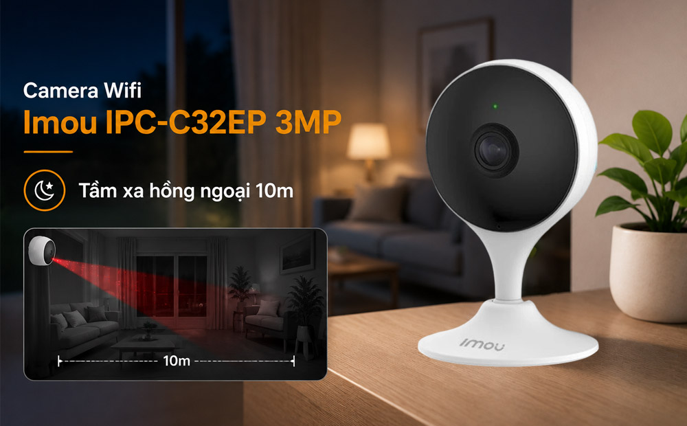 Camera Imou IPC-C32EP 3MP tích hợp công nghệ hồng ngoại thông minh