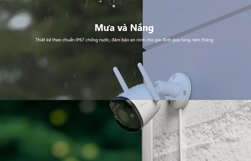 Chuẩn chống nước IP67 Camera IP ngoài trời 5MP IMOU IPC-F52FP Full Color