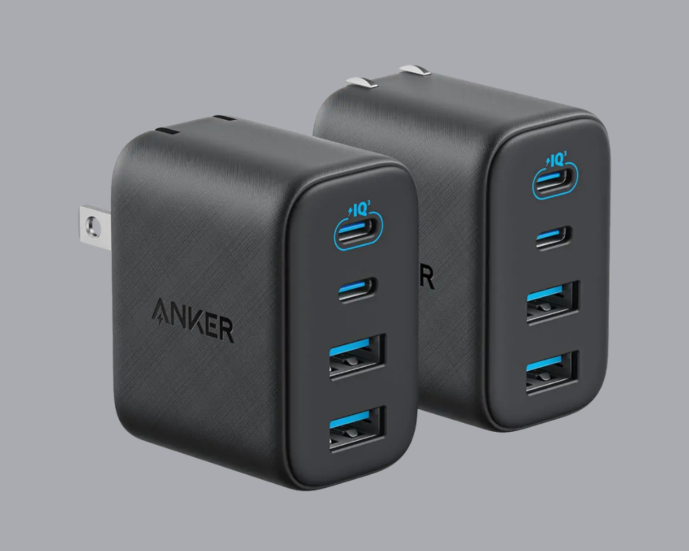 Củ Sạc Anker Zolo 2C2A 50W Đen (Black) gập tiện lợi