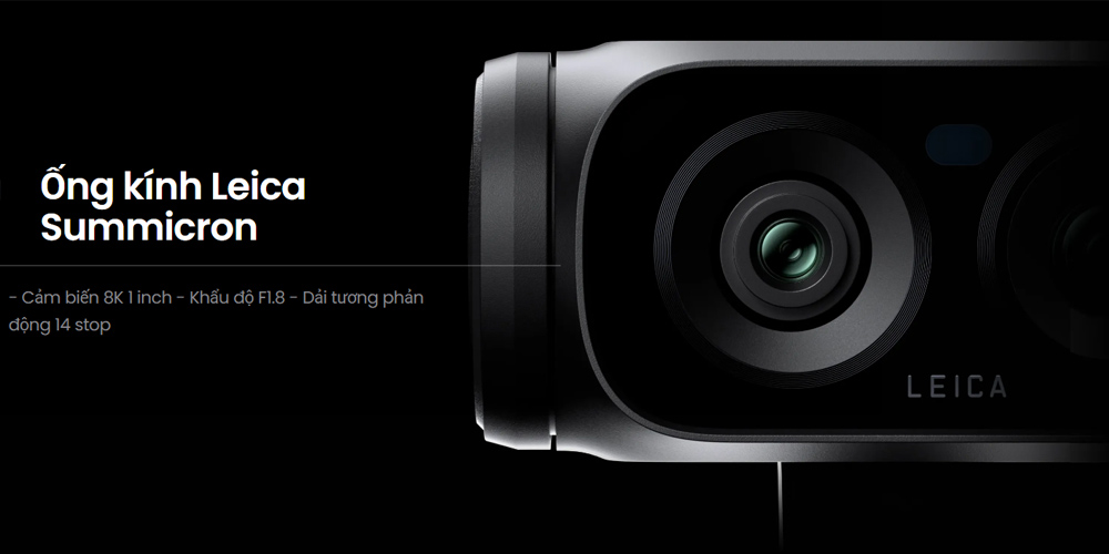 Ống kính Leica Summicron với cảm biến 8K 1 inch