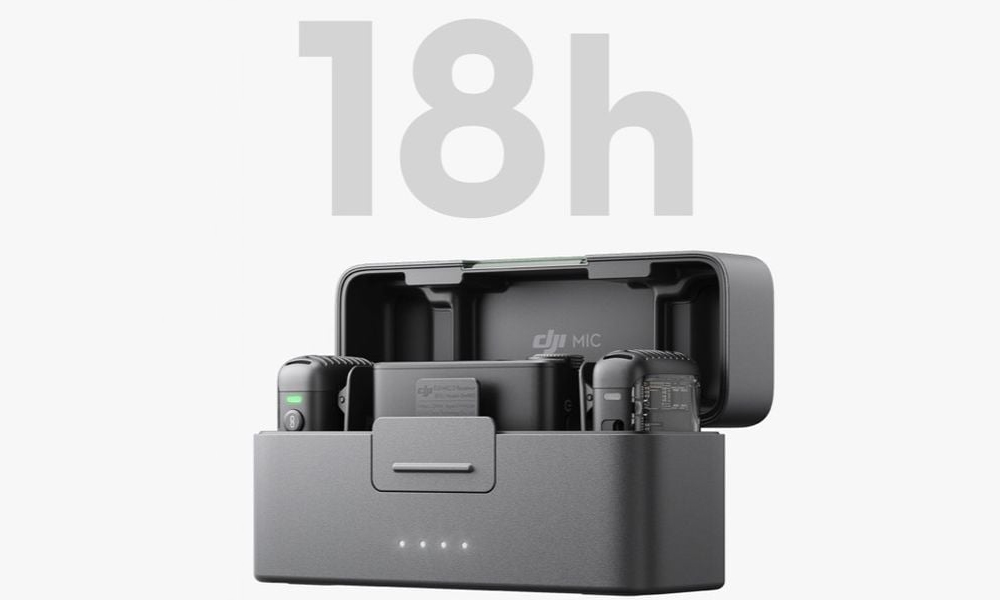 Thiết Bị Thu Âm Không Dây DJI Mic 2 có hộp sạc dung lượng 3250mAh