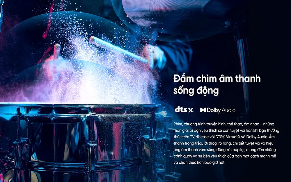 Trải nghiệm âm thanh mạnh mẽ cùng Tivi Hisense FHD 43 inch 43E4600