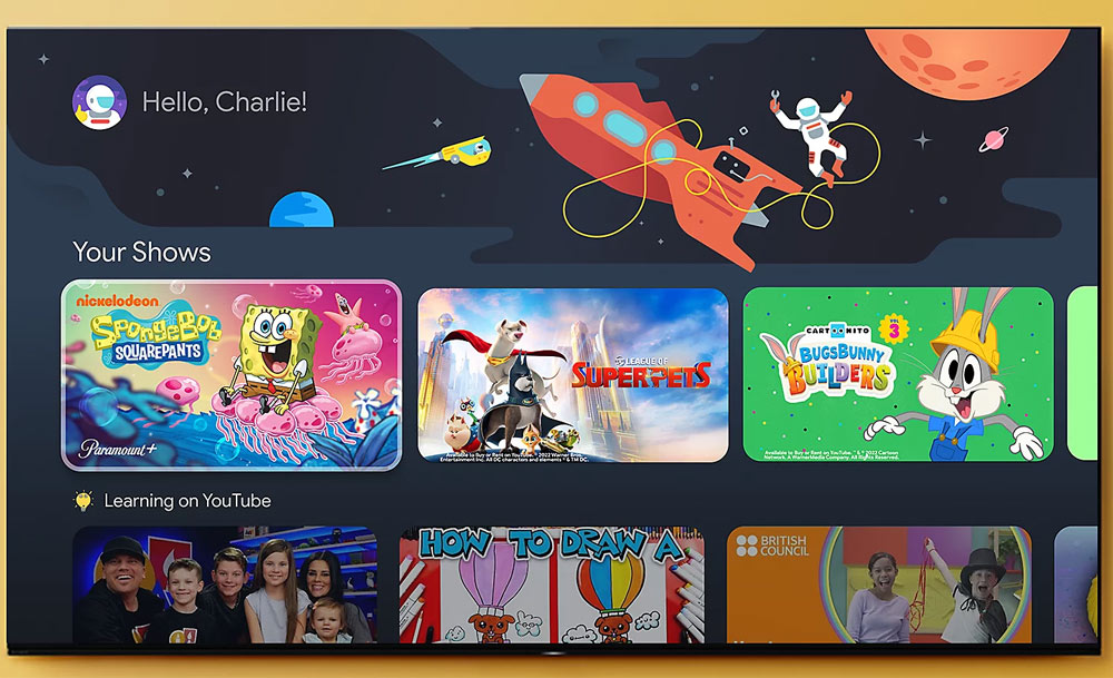 Chiếc TV phục vụ cả gia đình kể cả khán giả nhỏ tuổi