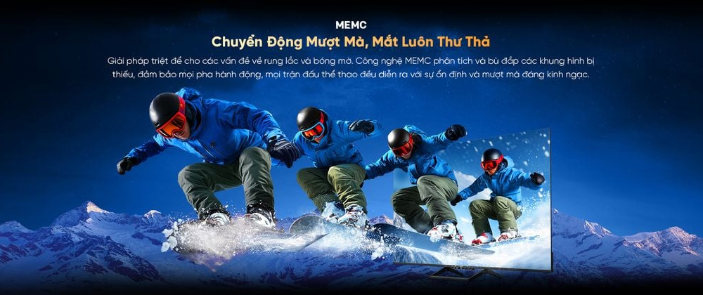 Công nghệ MEMC Google Tivi QLED Coocaa 55L75