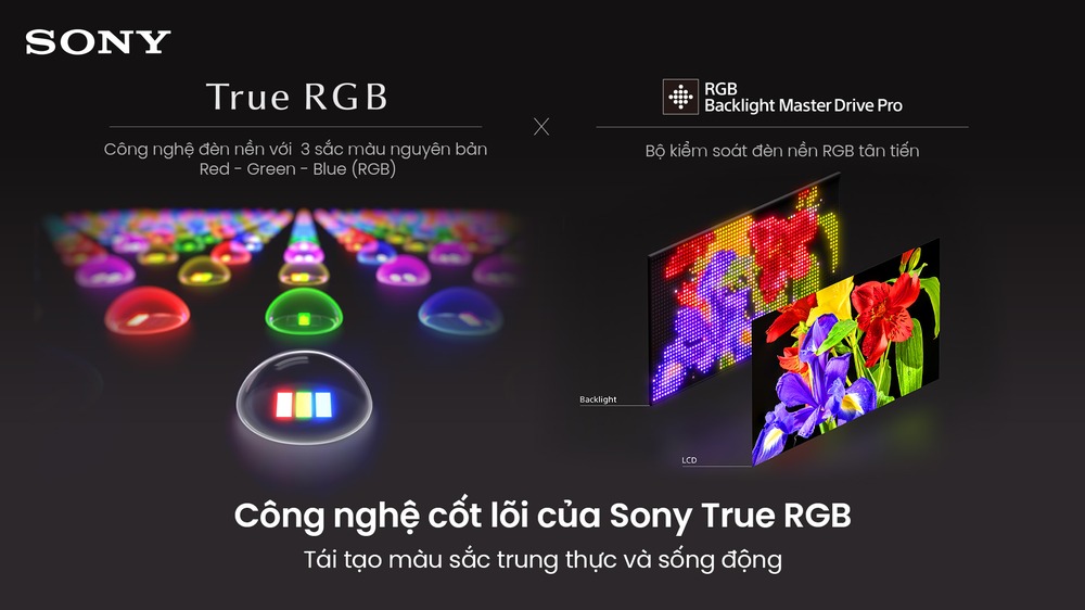 RGB Backlight Master Drive Pro Sony Google TV True RGB BRAVIA 7 II K-75XR70M2