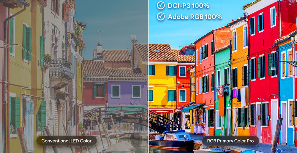 Công nghệ RGB Primary Color Pro tái tạo màu sắc sống động rực rỡ