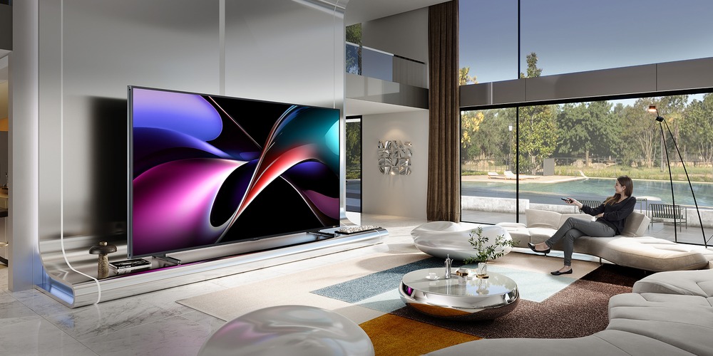 Thiết kế 116 inch cực lớn Tivi Hisense MiniLED RGB 4K 116 Inch 116UX