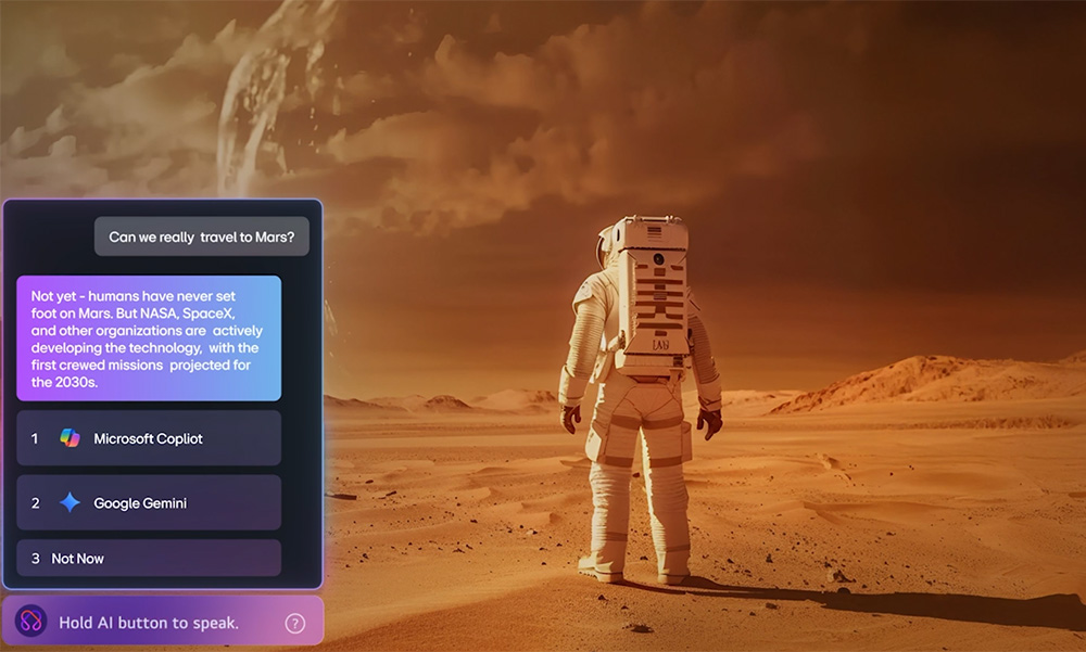 Google Gemini và Microsoft Copilot Tivi LG AI 4K 85 Inch 85NU855BPSA