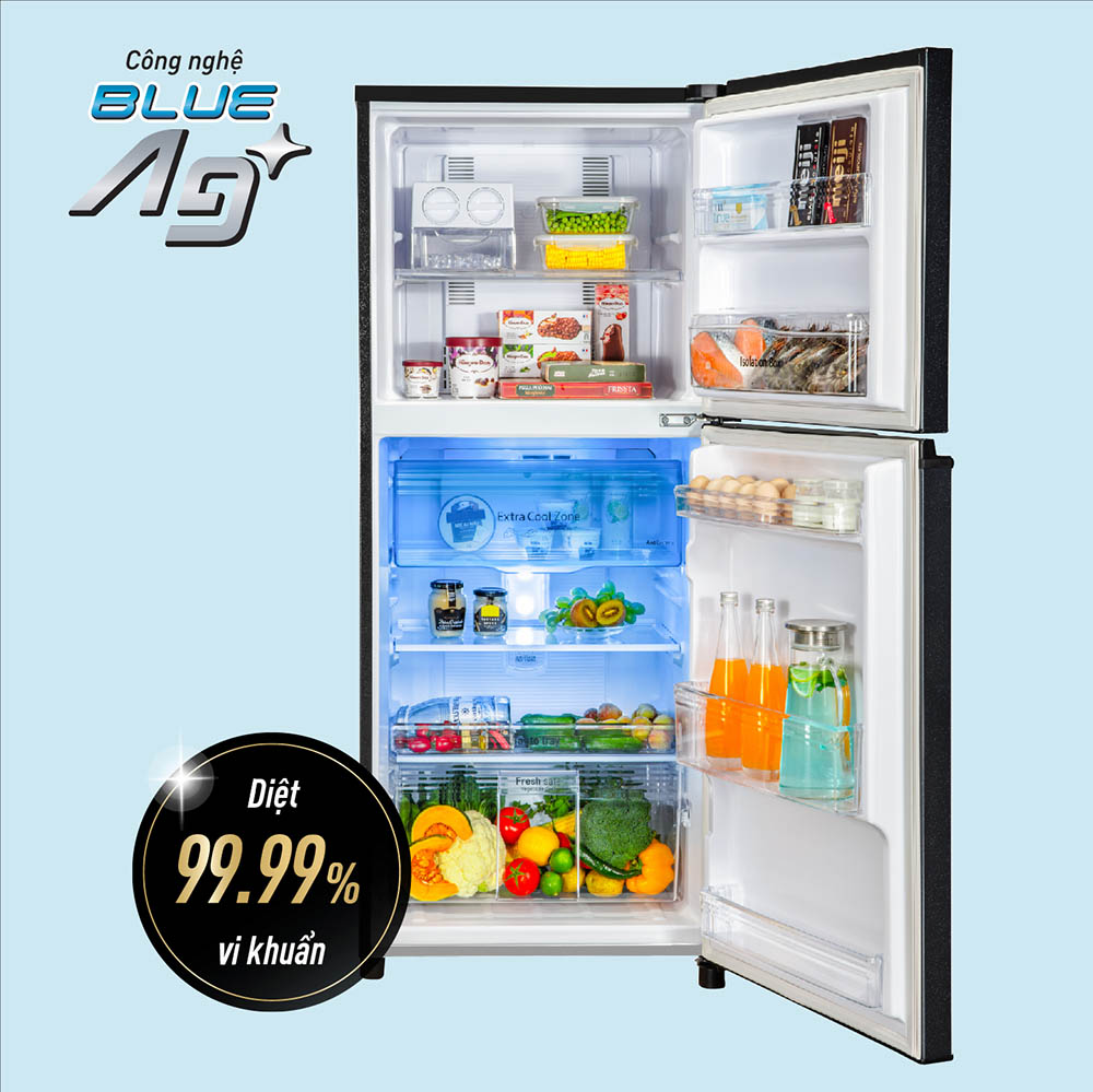Blue Ag+ diệt khuẩn hiệu quả và khử mùi trong tủ lạnh NR-TV261BPKV