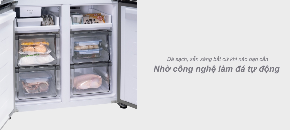 Công nghệ làm đá tự động, luôn có đá sạch sử dụng