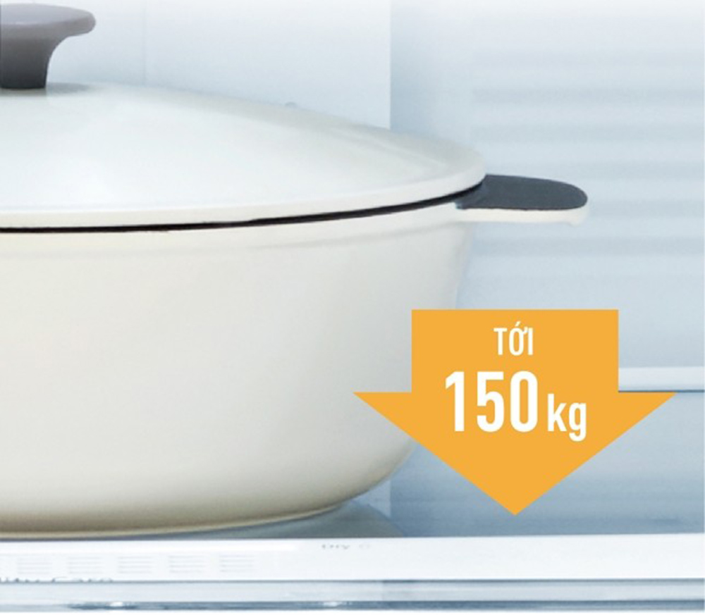 Kính cường lực chắc chắn giúp lưu trữ thực phẩm nặng an toàn