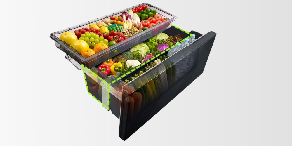 Tủ Lạnh Hitachi R-GW670TV XK giúp rau quả tươi ngon và mọng nước