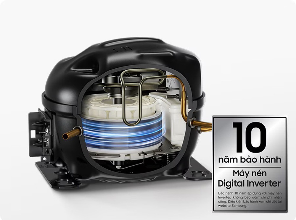 Tủ Lạnh Samsung Inverter RF65DB990012SV vận hành êm ái và tiết kiệm điện năng hiệu quả