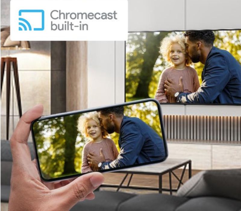 Tính năng Chromecast built-in được tích hợp sẵn trên thiết bị