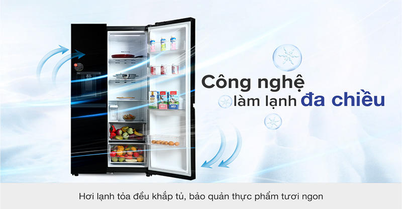 Tủ lạnh sở hữu công nghệ làm lạnh đa chiều