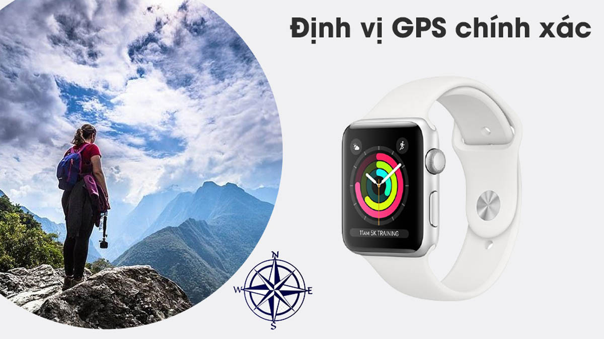 Apple Watch được trang bị định vị GPS tiện lợi