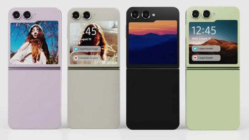 Các phiên bản màu dự kiến trên Samsung Galaxy Z Flip5