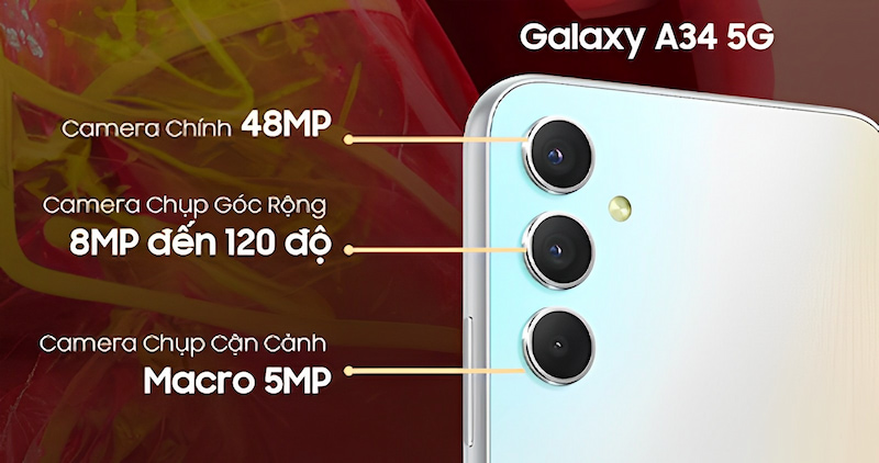 Hệ thống camera của Galaxy A34 5G