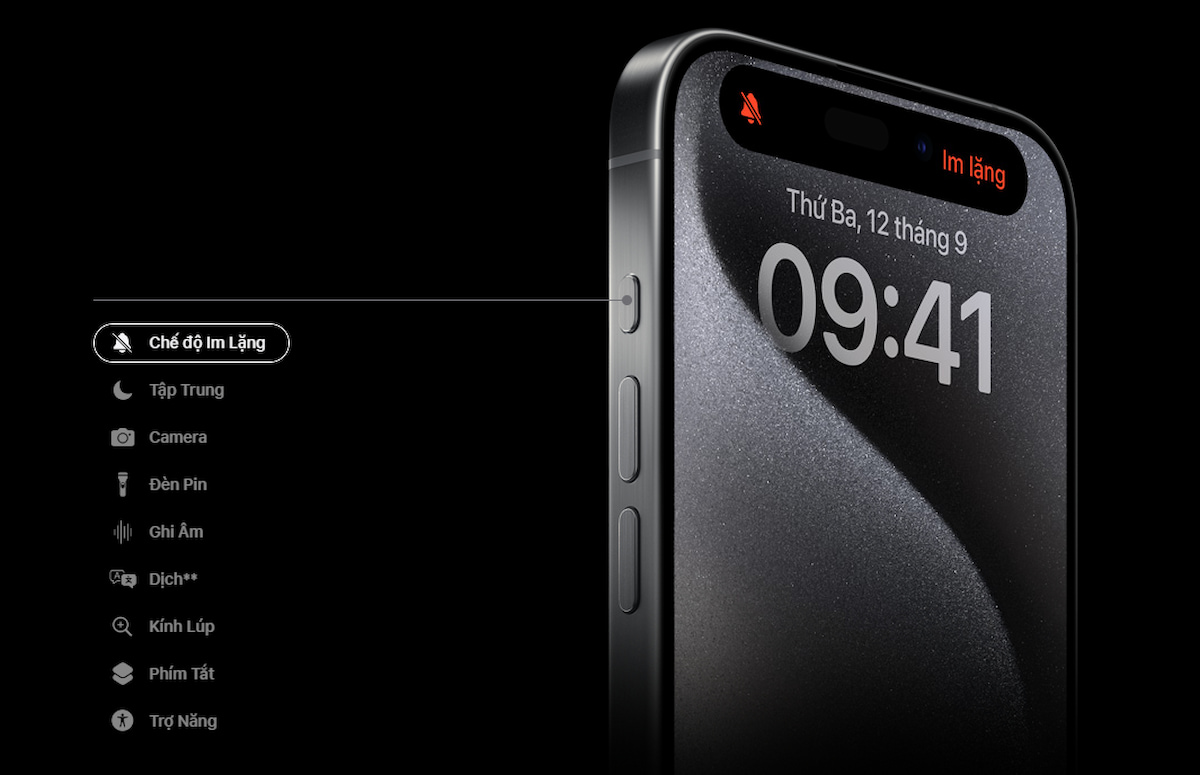 Nút tác vụ mới nhiều chức năng hơn trên iPhone 15 Pro Max 1TB