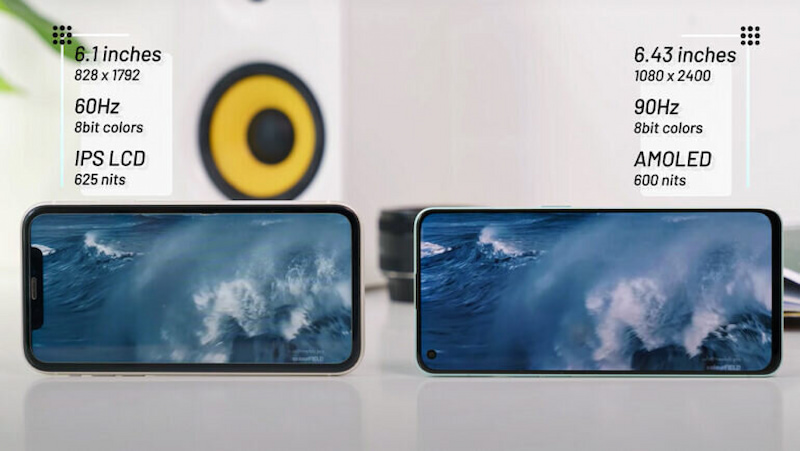 So sánh màn hình OPPO Reno 8 5G và iPhone 11
