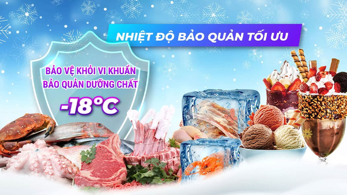 Tủ đông Sanaky VH-888KA bảo quản thực phẩm ở môi trường đông lạnh sâu