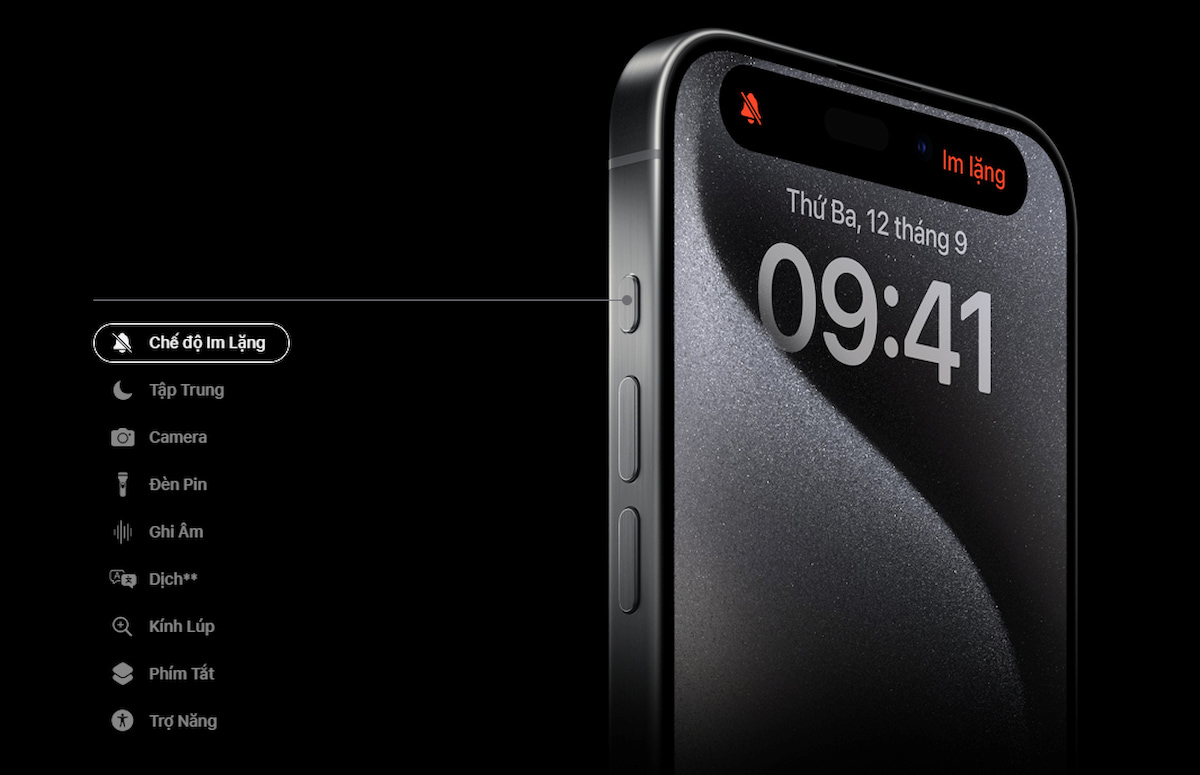 Nút tác vụ mới trên iPhone 15 Pro Max 256GB Titan Tự Nhiên