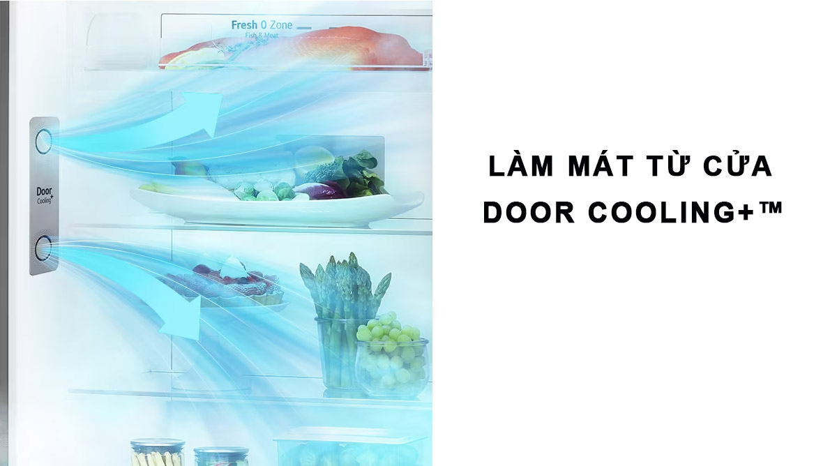 Tủ Lạnh LG GN-D372BLA có cơ chế làm mát từ cửa Door Cooling+™