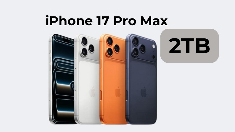 Dung lượng lưu trữ iPhone 17 Pro Max
