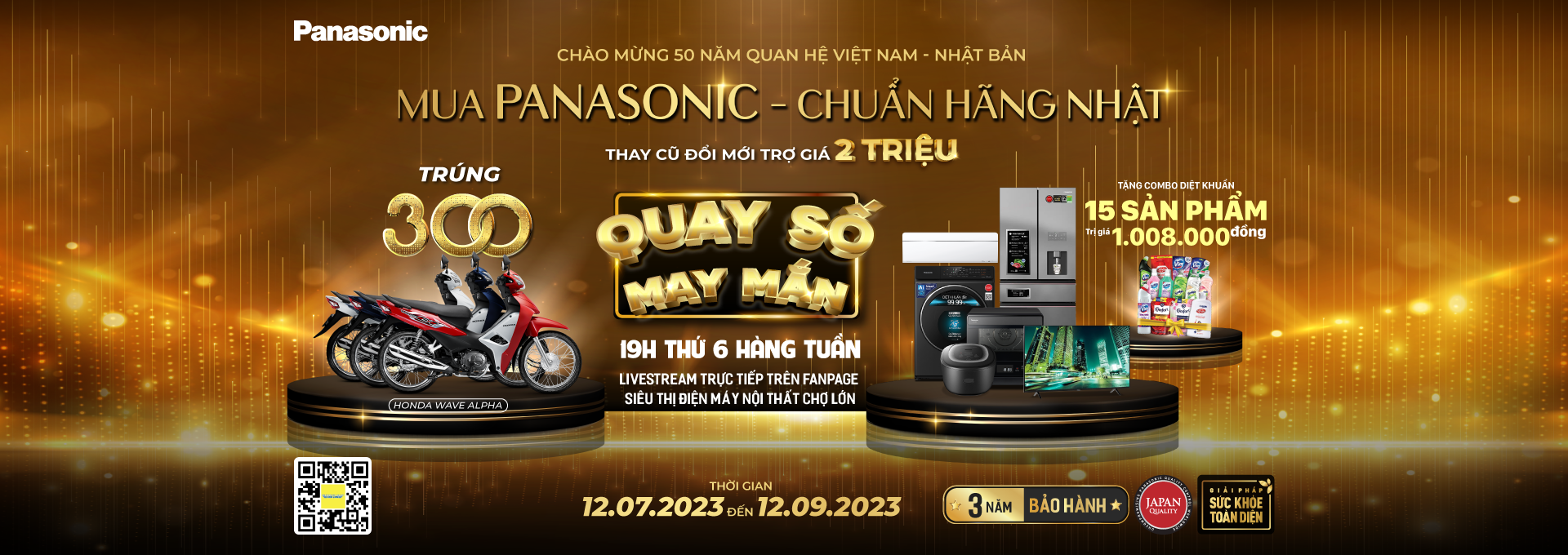 mua panasonic trúng quà lớn tại Siêu thị điện máy Chợ Lớn