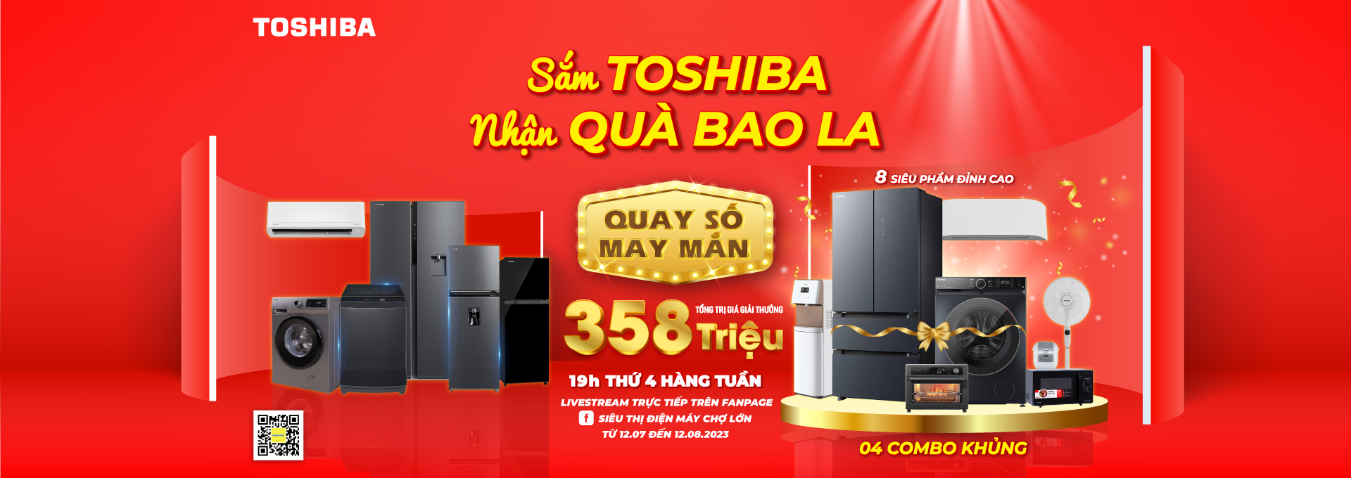 mua toshiba trúng quà lớn tại Siêu thị điện máy Chợ Lớn