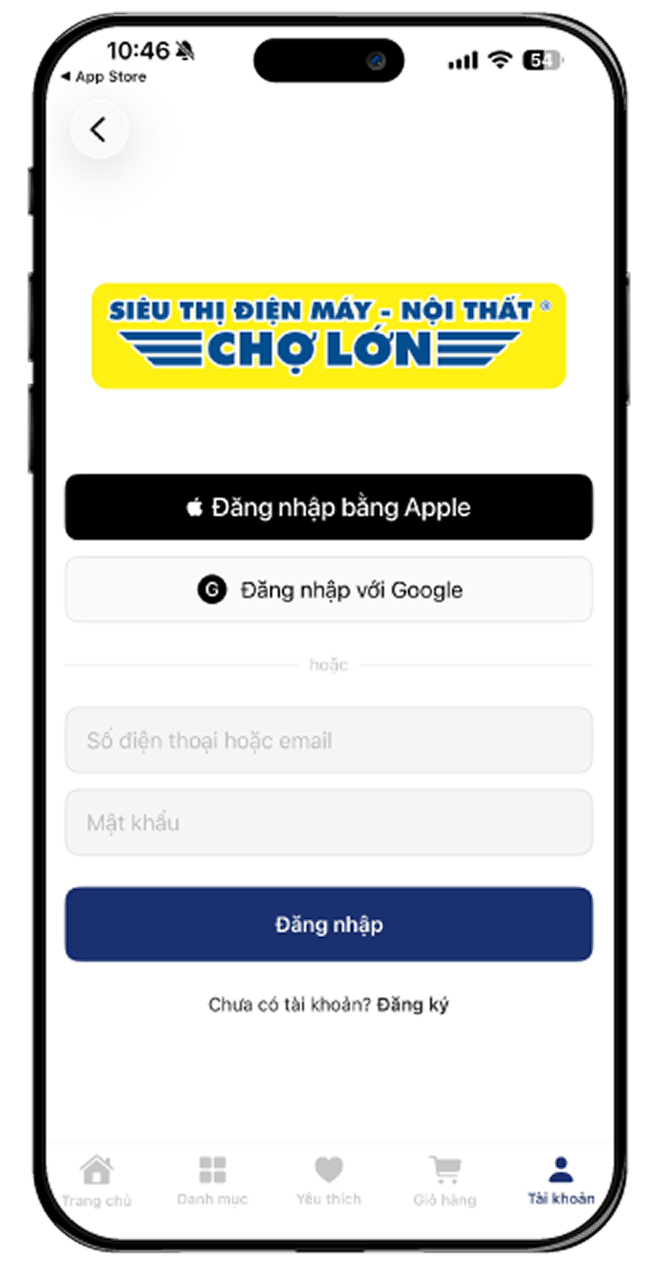 Bước 2: Đăng ký - Đăng nhập tài khoản