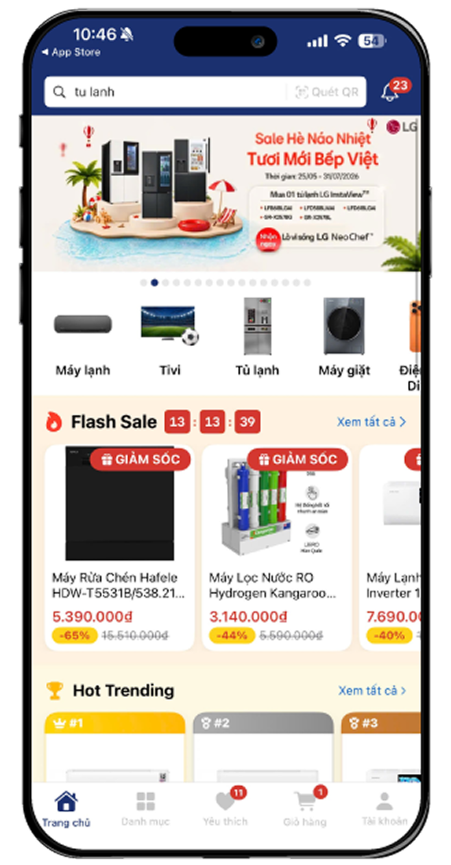 Bước 3: Khám phá và mua sắm trên app