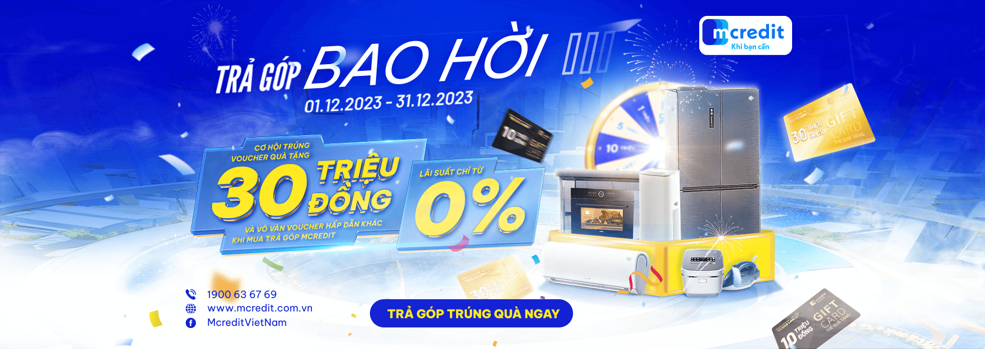 Trả góp bao hời Mcredit
