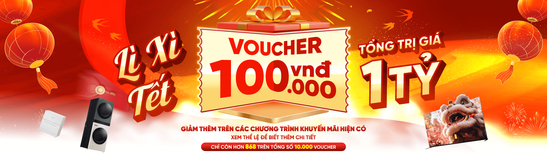 nhận ngay voucher 100.000đ