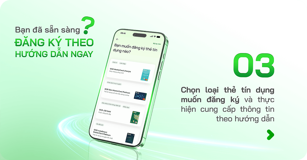 đăng ký thẻ OCB bước 3