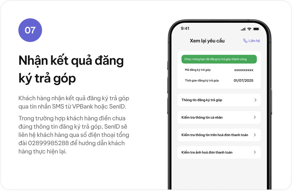 Bước 7 - Nhận kết quả