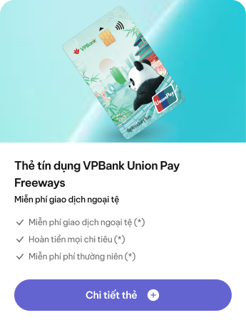 Thẻ tín dụng VPBank Union Pay Freeways
