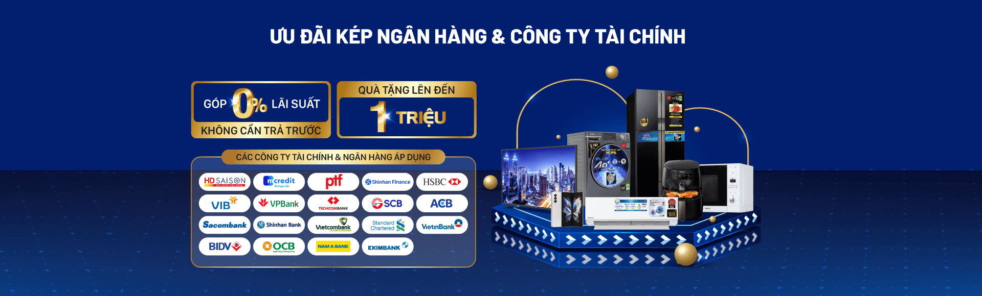 ưu đãi mua sắm trả góp 0%