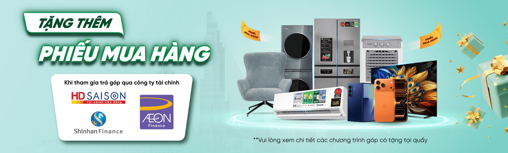 ưu đãi mua sắm trả góp 0%